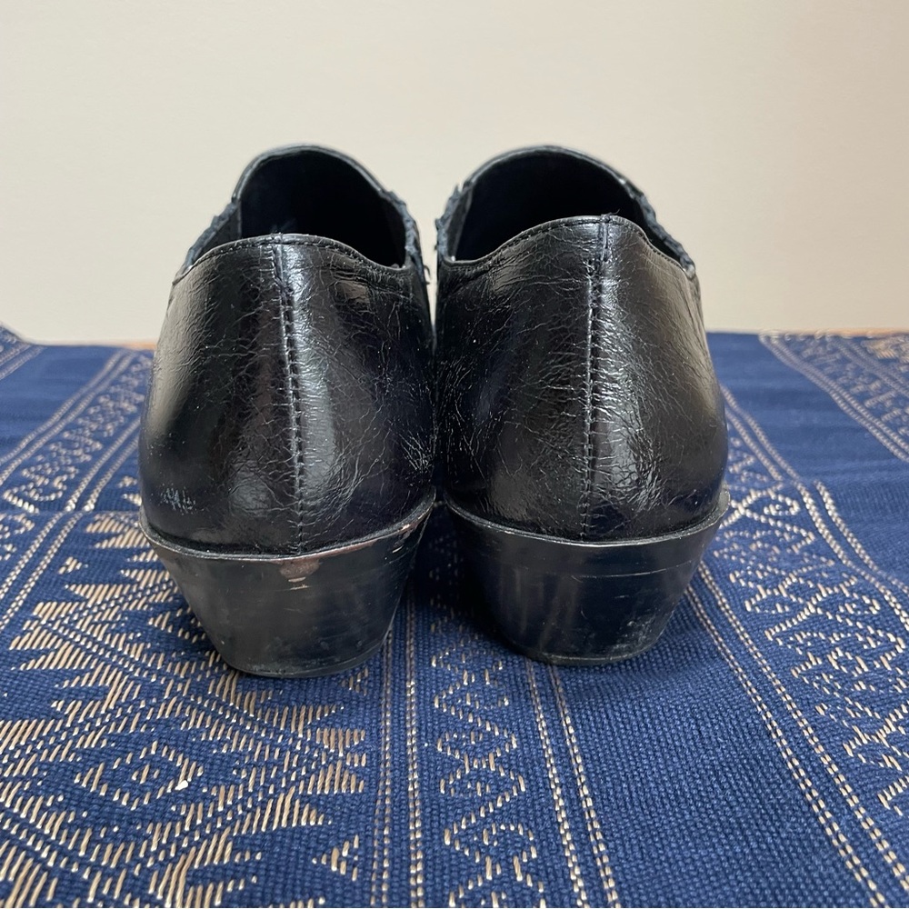 Rebecca Minkoff Koso Black Leather Western Bootie Flats Shoes Size 9 - Picture 6 of 9
